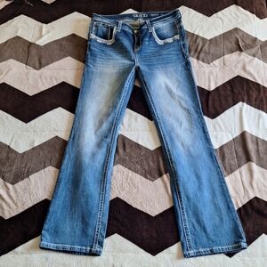 Grace in LA embroidered jeans